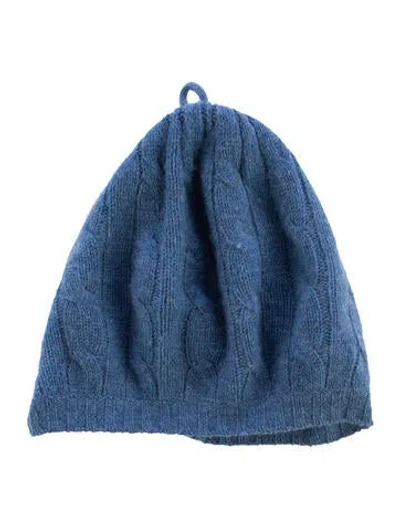 Pre-owned Polo Ralph Lauren Cashmere Beanie In Blue
