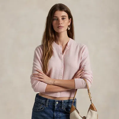 Polo Ralph Lauren Cashmere-blend Cardigan In Bashful Pink