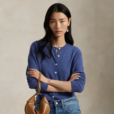Polo Ralph Lauren Cashmere-blend Cardigan In Ocean Wave Blue