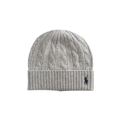 Pre-owned Polo Ralph Lauren Cashmere Cable Beanie 'soft Grey' | Women's Size Onesize In Gray