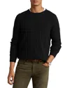 Polo Ralph Lauren Cable Knit Wool Cashmere Sweater In Polo Black