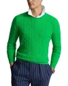 Polo Ralph Lauren Ralph Lauren Green Braided Cotton Sweater In Tie Green