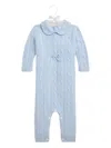 Polo Ralph Lauren Cashmere Cable-knit Romper In Blue