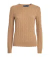 Polo Ralph Lauren Cable Knit Wool And Cashmere Sweater In Beige