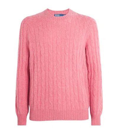 Polo Ralph Lauren Cable-knit Cashmere Sweater In Pink