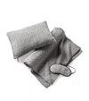 Polo Ralph Lauren Cashmere Cable-knit Travel Set In Grey