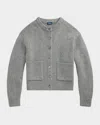 Polo Ralph Lauren Cashmere Cardigan In Gray