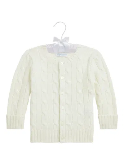 Polo Ralph Lauren Babies' Cashmere Cardigan In White