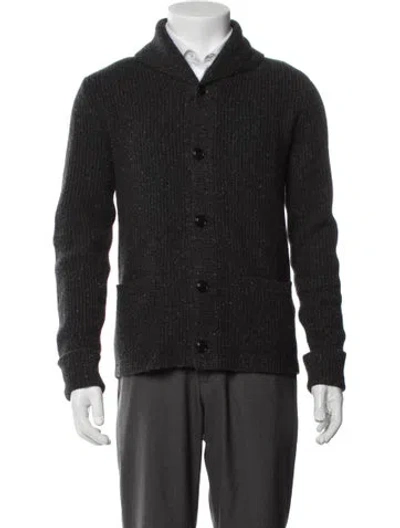 Pre-owned Polo Ralph Lauren Cashmere Collar Cardigan In Gray