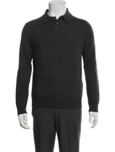 Pre-owned Polo Ralph Lauren Cashmere Collar Polo Shirt In Black