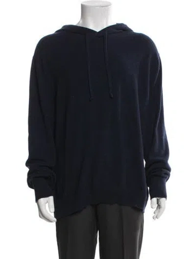 Pre-owned Polo Ralph Lauren Cashmere Crew Neck Hoodie In Blue