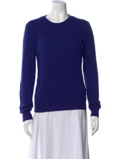 Pre-owned Polo Ralph Lauren Cashmere Crew Neck Sweater In Blue