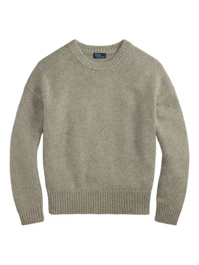 Polo Ralph Lauren Cashmere Crew-neck Sweater In Gray