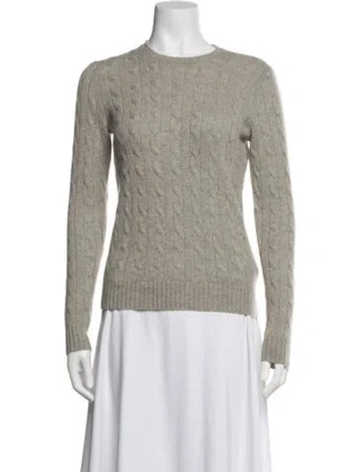 Pre-owned Polo Ralph Lauren Cashmere Crew Neck Sweater In Grey