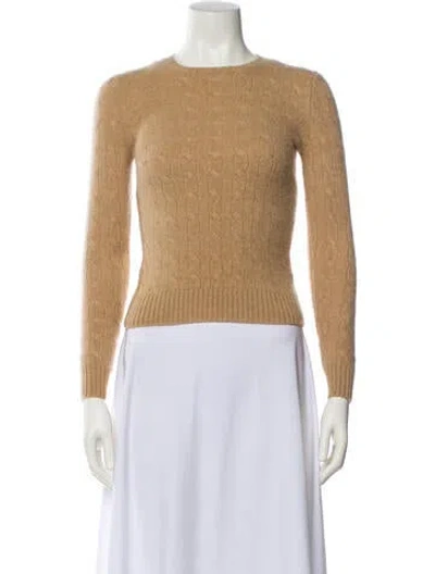 Pre-owned Polo Ralph Lauren Cashmere Crew Neck Sweater In Neutrals