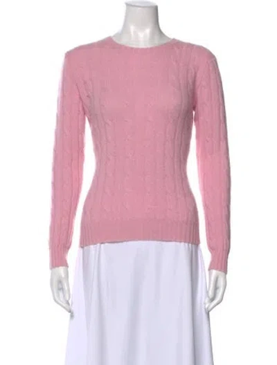 Pre-owned Polo Ralph Lauren Cashmere Crew Neck Sweater In Pink