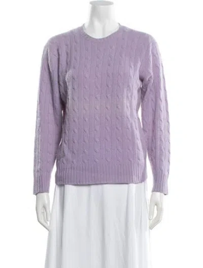 Pre-owned Polo Ralph Lauren Cashmere Crew Neck Sweater In Purple