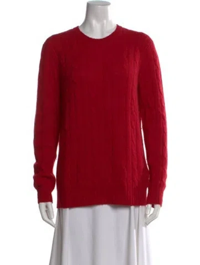 Pre-owned Polo Ralph Lauren Cashmere Crew Neck Sweater In Red