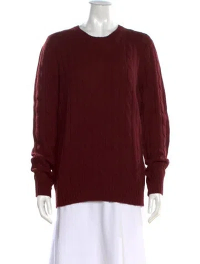 Pre-owned Polo Ralph Lauren Cashmere Crew Neck Sweater W/ Tags In Burgundy