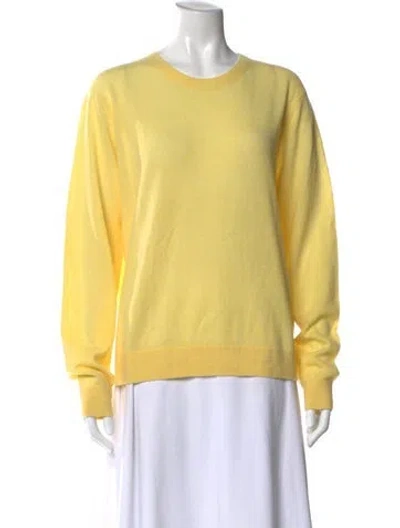 Pre-owned Polo Ralph Lauren Cashmere Crew Neck Sweater W/ Tags In Yellow