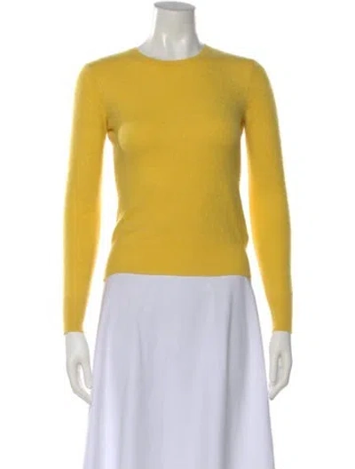 Pre-owned Polo Ralph Lauren Cashmere Crew Neck Sweater In Yellow