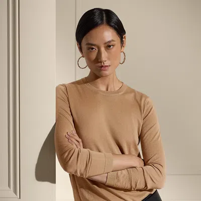 Polo Ralph Lauren Cashmere Crewneck Sweater In Lux Camel