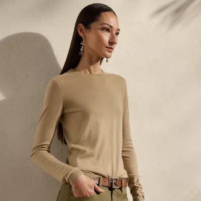Polo Ralph Lauren Cashmere Crewneck Sweater In Lux Tan