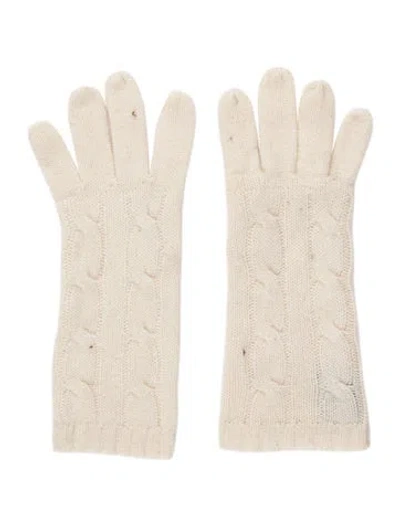 Pre-owned Polo Ralph Lauren Cashmere Gloves In Neutral