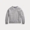 Polo Ralph Lauren Cashmere High V-neck Jumper In Grey