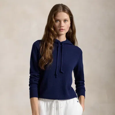 Polo Ralph Lauren Cashmere Hoodie In Refined Navy