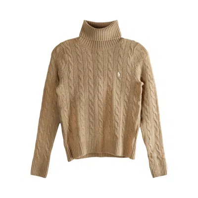Pre-owned Polo Ralph Lauren Cashmere Long-sleeve Pullover 'camel Melange' | Tan | Women's Size S In Brown