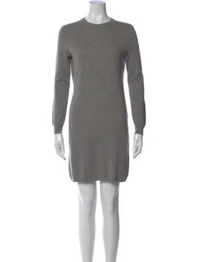 Pre-owned Polo Ralph Lauren Cashmere Mini Dress In Gray