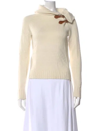 Pre-owned Polo Ralph Lauren Cashmere Mock Neck Sweater In Neutral