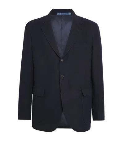 Polo Ralph Lauren Cashmere Polo Tailored Fit Blazer In Blue