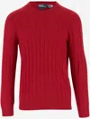 Polo Ralph Lauren Cable-knit Wool-cashmere Sweater In Park Ave Red