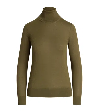 Polo Ralph Lauren Cashmere Rollneck Sweater In Green