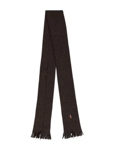 Pre-owned Polo Ralph Lauren Cashmere Scarf In Brown