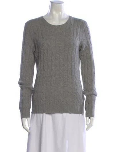 Pre-owned Polo Ralph Lauren Cashmere Scoop Neck Sweater In Gray