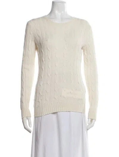 Pre-owned Polo Ralph Lauren Cashmere Scoop Neck Sweater In Neutral