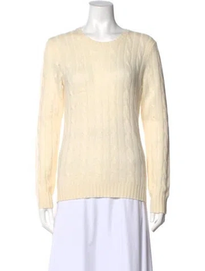 Pre-owned Polo Ralph Lauren Cashmere Scoop Neck Sweater W/ Tags In Neutral