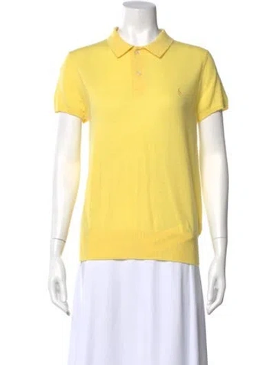 Pre-owned Polo Ralph Lauren Cashmere Short Sleeve Polo W/ Tags In Yellow