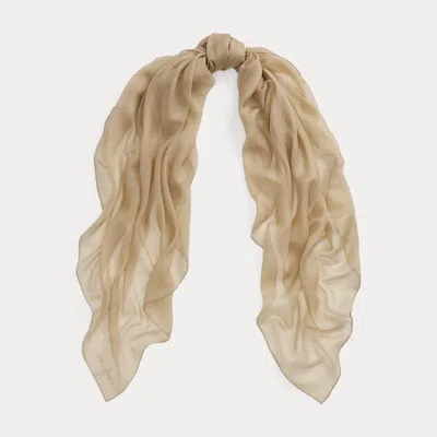 Polo Ralph Lauren Cashmere-silk Pashmina Scarf In Light Sand