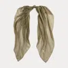 Polo Ralph Lauren Cashmere-silk Pashmina Scarf In Green