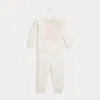 Polo Ralph Lauren Cashmere Sweater & Pant Set In Light Pink