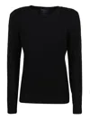 Polo Ralph Lauren Black Wool-cashmere Blend Cable Knit Sweater In Black
