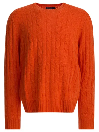 Polo Ralph Lauren Wool And Cashmere Sweater In Orange