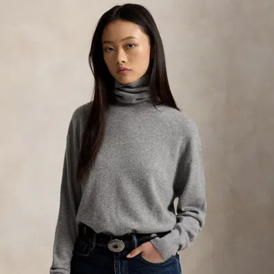 Polo Ralph Lauren Cashmere Turtleneck Sweater In Outpost Gray Hthr
