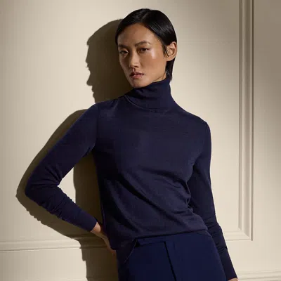 Polo Ralph Lauren Cashmere Turtleneck Sweater In Lux Navy
