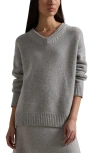 Polo Ralph Lauren Cashmere V-neck Sweater In New Grey Heather 24