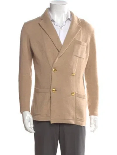 Pre-owned Polo Ralph Lauren Cashmere V-neck Cardigan In Neutral